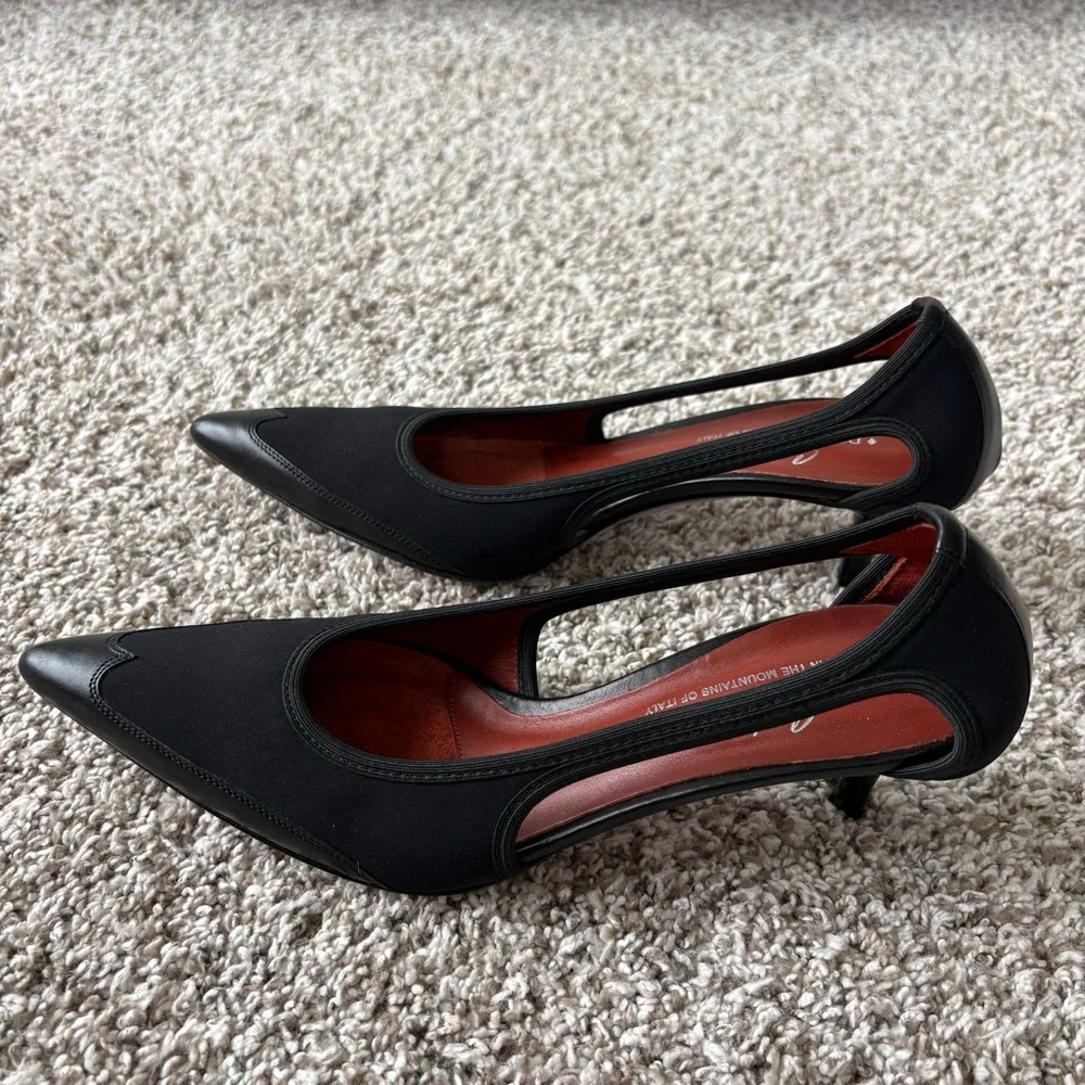 Donald J Pliner Women's Edone Black Leather Pump Heels Size 7